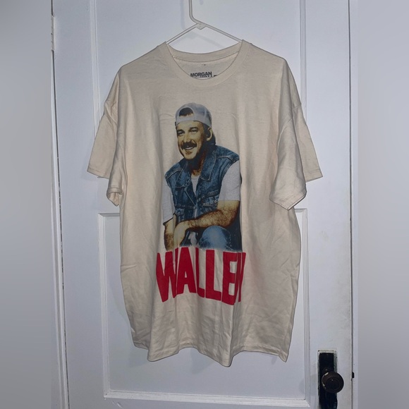 Nwot Morgan Wallen Graphic Tee - Cream and Red - Picture 1 of 4
